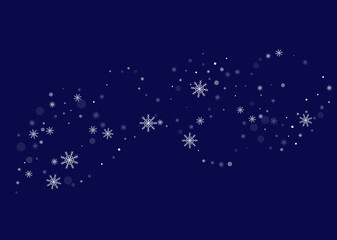 Snowflakes. Snow, snowfall. Falling scattered white snowflakes on a gradient background. Vector	