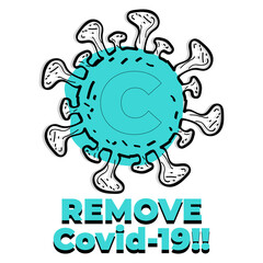 remove covid-19 vector ilustrasi 