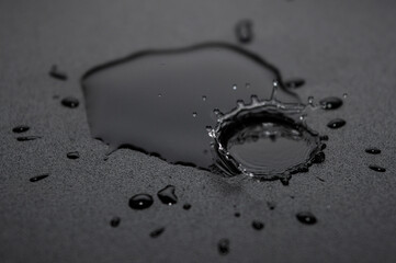 drops of water on black background
