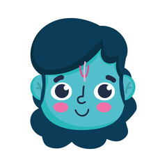 indian lord rama cartoon character traditional religious