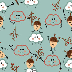 seamless pattern with kids