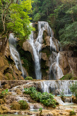 Fototapeta na wymiar Kuang si waterfall , laos.