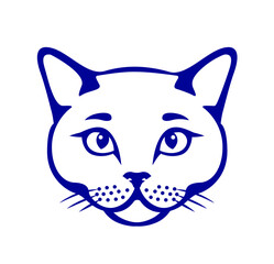 blue cat face
