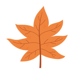 autumn leaf foliage botanical isolated icon style