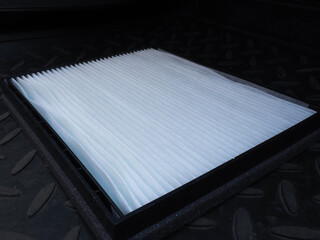 new cabin filter. replacement in the car. repair