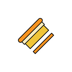 blackboard, eraser icon. Element of education illustration. Signs and symbols can be used for web, logo, mobile app, UI, UX on white background