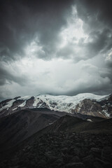 mountains in the snow