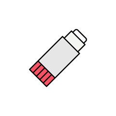 glue stick, handcraft icon. Element of education illustration. Signs and symbols can be used for web, logo, mobile app, UI, UX on white background