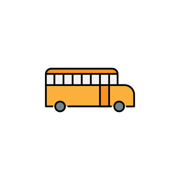 school bus, vehicle icon. Element of education illustration. Signs and symbols can be used for web, logo, mobile app, UI, UX on white background
