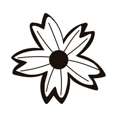 flower decoration ornament isolated icon line style
