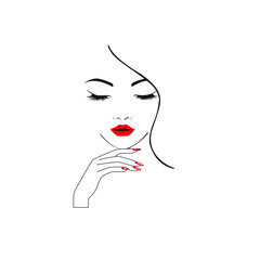 Obraz premium Woman Face Vector