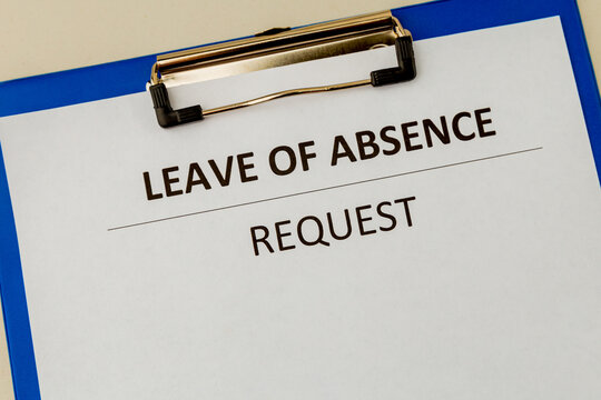 Leave of absence request on the tablet at the table