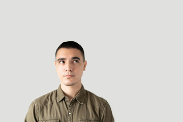 Man trying to put his thoughts in order