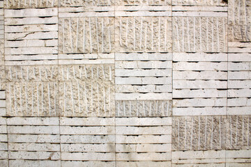 Square shaped stone wall background,close up taken