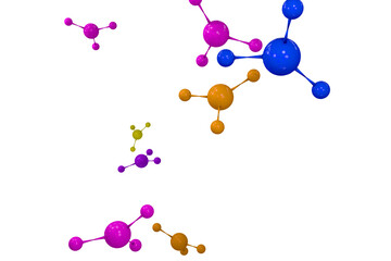 Atomic Particle 3D Illustration