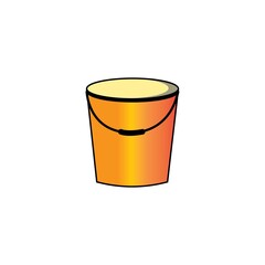 bucket icon logo vector design