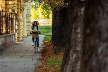 Fototapeta na wymiar Me, autumn and my bicycle
