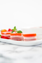 Strawberry Gelatin Squares 