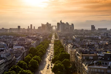 Velvet curtains Paris la defense business district in paris