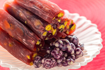 Traditional Turkish Delight. Clean background, traditional presentation.