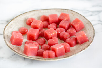 Strawberry Gelatin Squares 