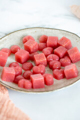 Strawberry Gelatin Squares 