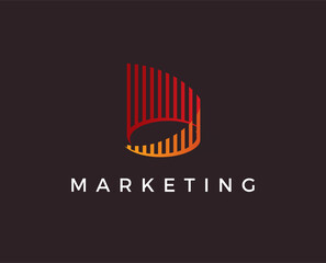 Obraz premium minimal marketing logo template - vector illustration