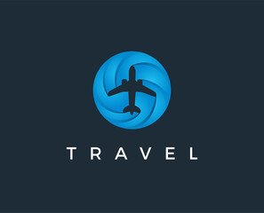 Obraz premium minimal flight logo template - vector illustration