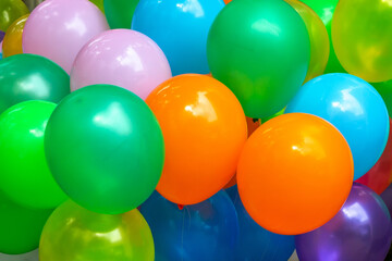 Fototapeta na wymiar Colorful gas-filled balloons close-up.