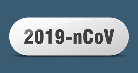 2019-ncov button. sticker. banner. rounded glass sign