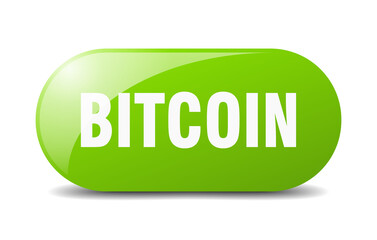 bitcoin button. sticker. banner. rounded glass sign