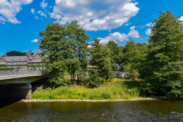 Fototapeta premium Die Lenne in Werdohl im Märkischen Kreis