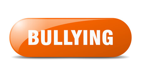 bullying button. sticker. banner. rounded glass sign