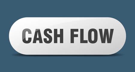 cash flow button. sticker. banner. rounded glass sign