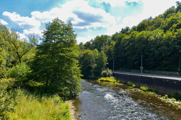 Die Lenne in Werdohl im Märkischen Kreis