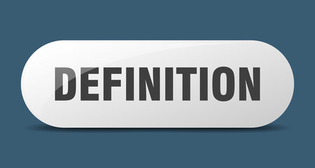 definition button. sticker. banner. rounded glass sign