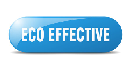 eco effective button. sticker. banner. rounded glass sign