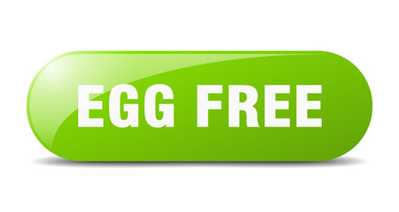 egg free button. sticker. banner. rounded glass sign