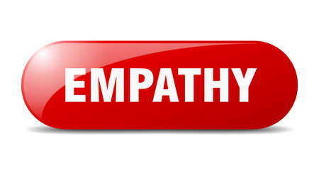 empathy button. sticker. banner. rounded glass sign