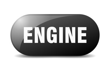 engine button. sticker. banner. rounded glass sign
