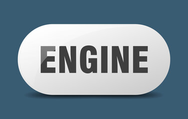 engine button. sticker. banner. rounded glass sign