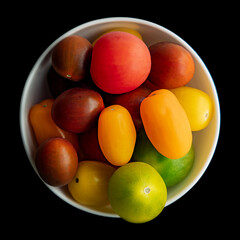 Colorful Bowl of Cherry Tomatoes