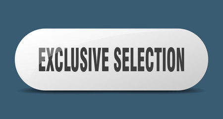 exclusive selection button. sticker. banner. rounded glass sign