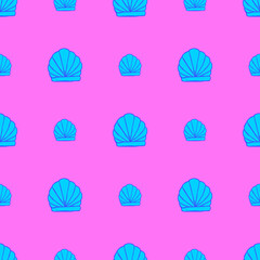 Seashell seamless pattern