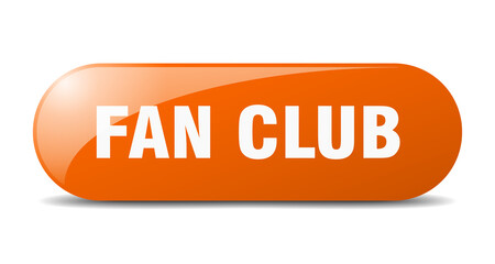 fan club button. sticker. banner. rounded glass sign