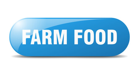 farm food button. sticker. banner. rounded glass sign