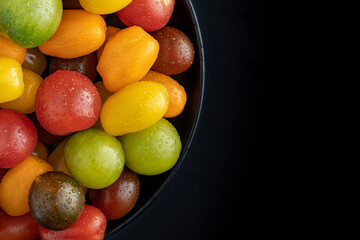 Colorful Bowl of Wet Tomatoes