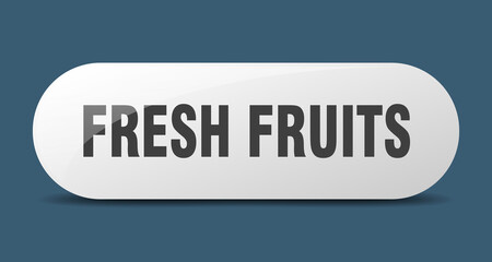 fresh fruits button. sticker. banner. rounded glass sign
