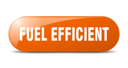 fuel efficient button. sticker. banner. rounded glass sign