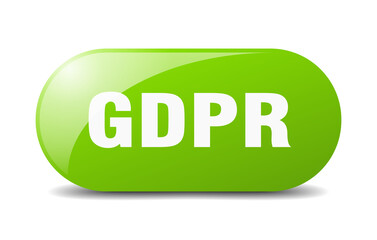 gdpr button. sticker. banner. rounded glass sign